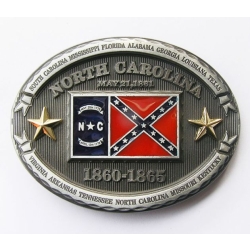 NORTH CAROLINA REBEL flaga USA stany klamra (id: 2008)